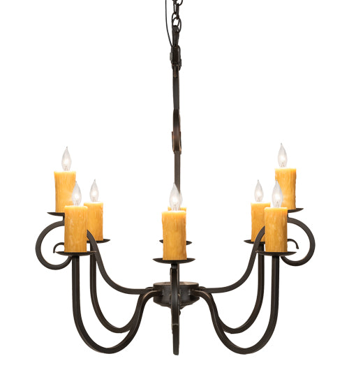 36" Long Clifton 8 Light Oblong Chandelier