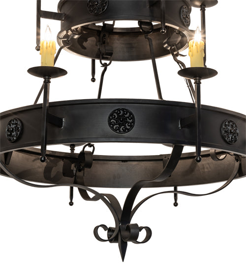 48" Wide Lorenzo 12 Light Two Tier Chandelier