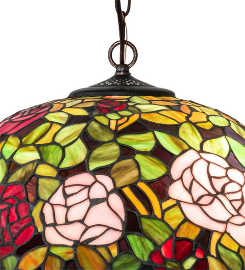 24" Wide Tiffany Rosebush Pendant