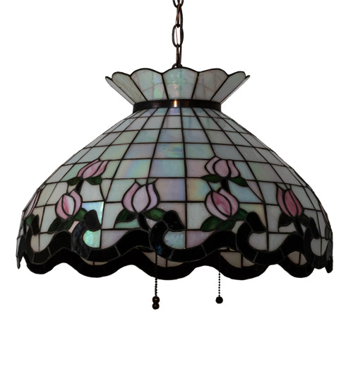 20" Wide Roseborder Pendant