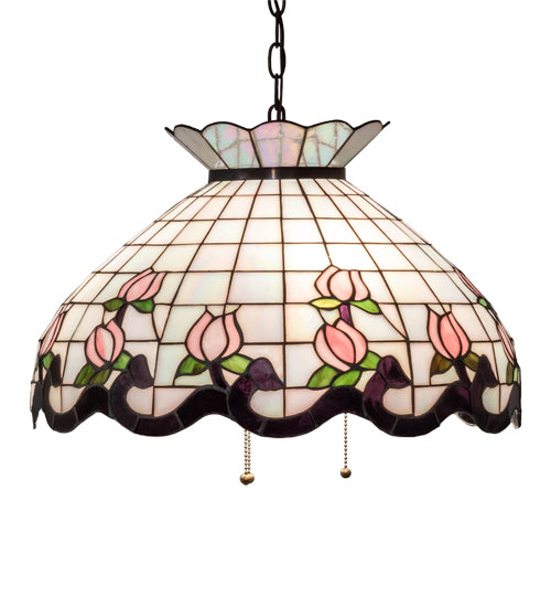 20" Wide Roseborder Pendant