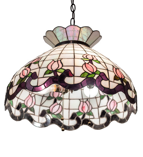 20" Wide Roseborder Pendant