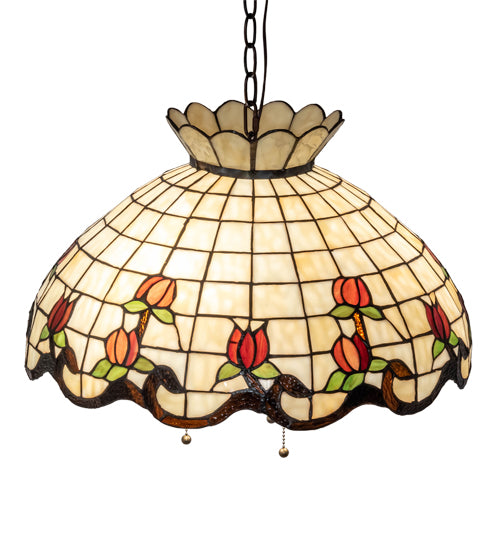 20" Wide Roseborder Pendant