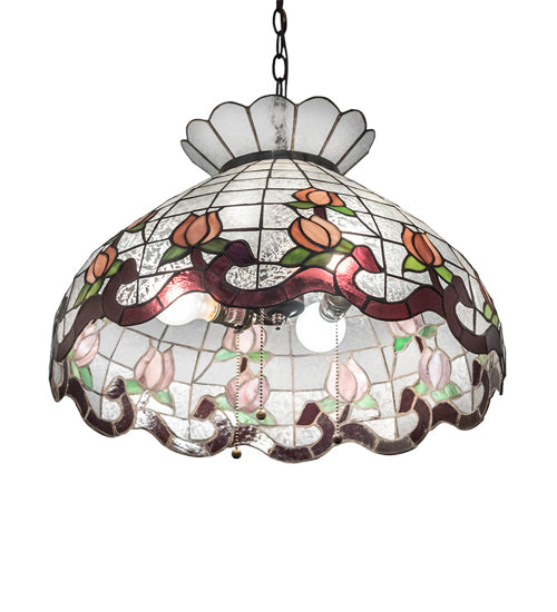 20" Wide Roseborder Pendant