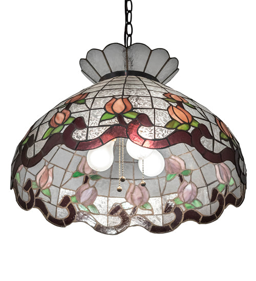 20" Wide Roseborder Pendant