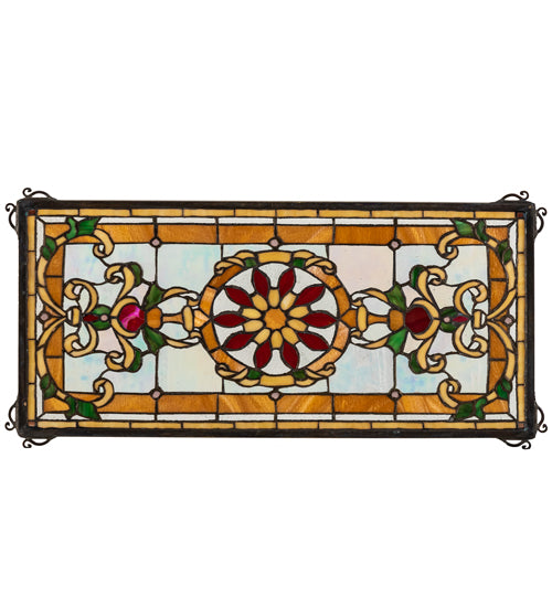 25" Wide X 12" High Emma Stained Glass Window