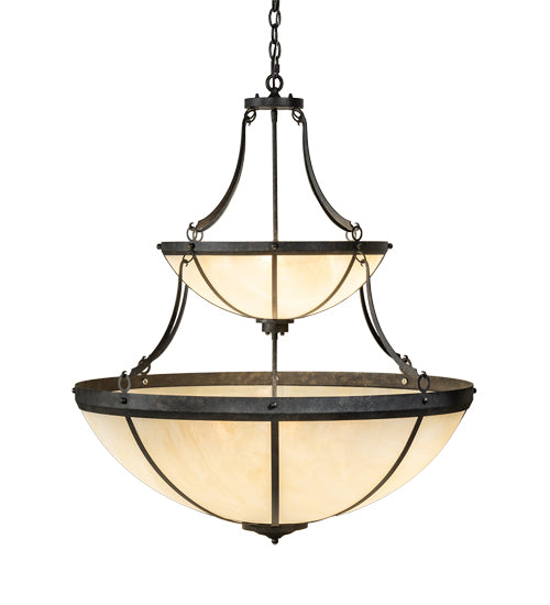 35" Wide Carousel Two Tier Pendant