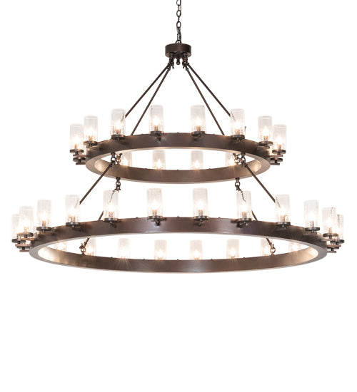 72" Wide Noziroh Ring 40 Light Two Tier Chandelier