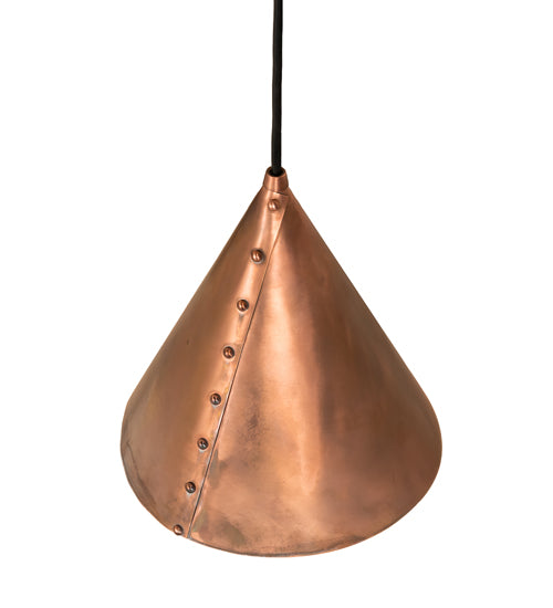 10" Wide Cone Rivet Mini Pendant