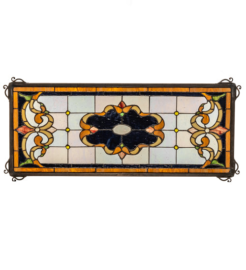 24" Wide X 10" High Madison Transom Stained Glass Window