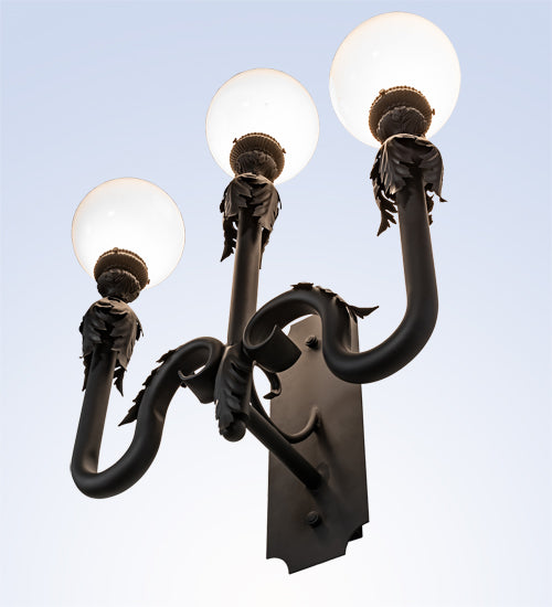 30" Wide Strasbourg 3 Light Wall Sconce