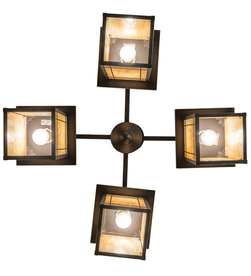 33" Wide Hyde Park Wright 4 Light Chandelier