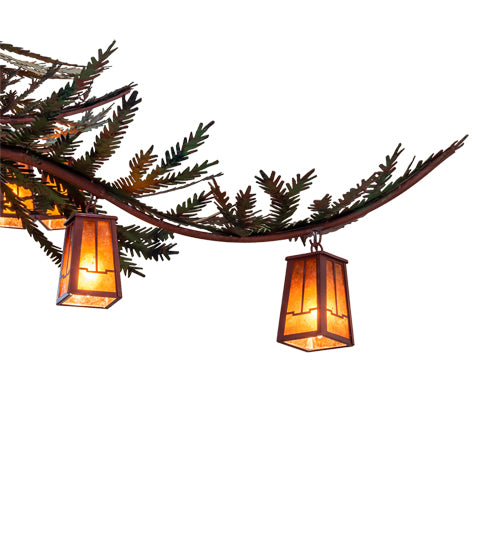 101" Long Pine Branch Valley View 18 Light Chandelier