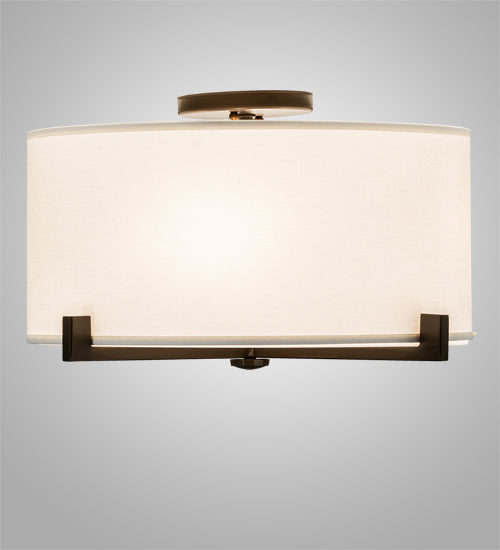 17" Wide Cilindro Structure Flushmount