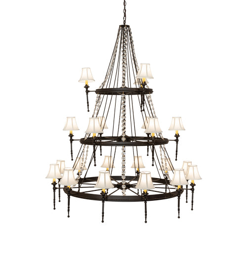 56" Wide Amaury 21 Light Three Tier Chandelier