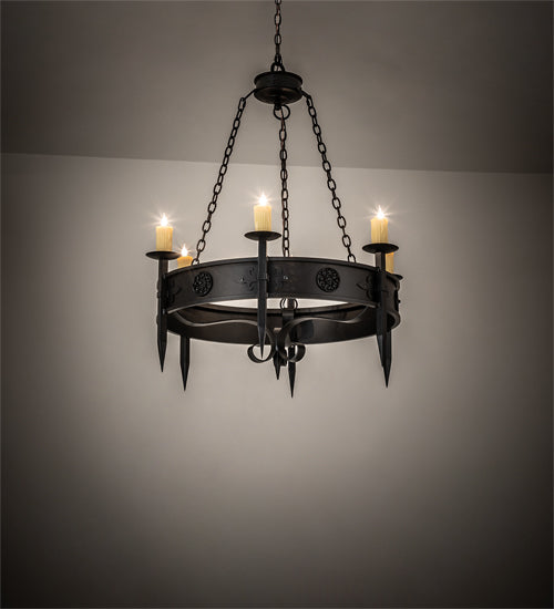 36" Wide Calandra 6 Light Chandelier