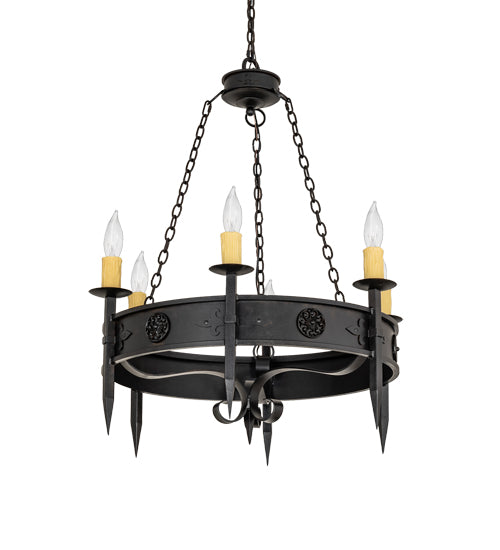 36" Wide Calandra 6 Light Chandelier