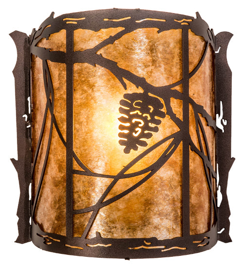 9" Wide Whispering Pines Right Wall Sconce