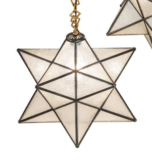 45" Wide Moravian Star 5 Light Cascading Pendant