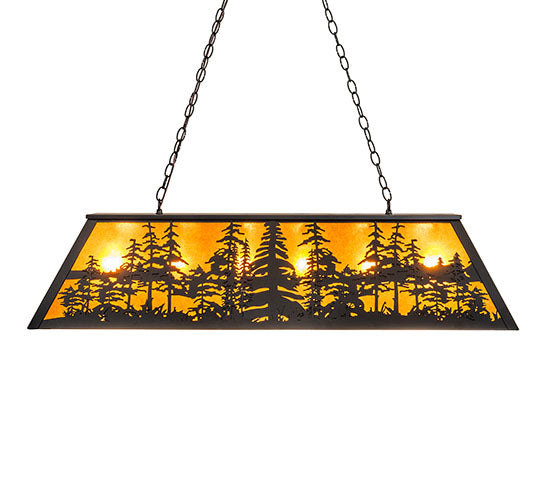 48" Long Tall Pines Oblong Pendant