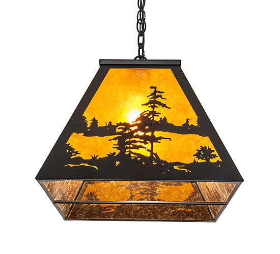 48" Long Tall Pines Oblong Pendant