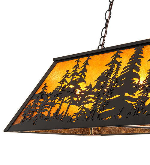 48" Long Tall Pines Oblong Pendant