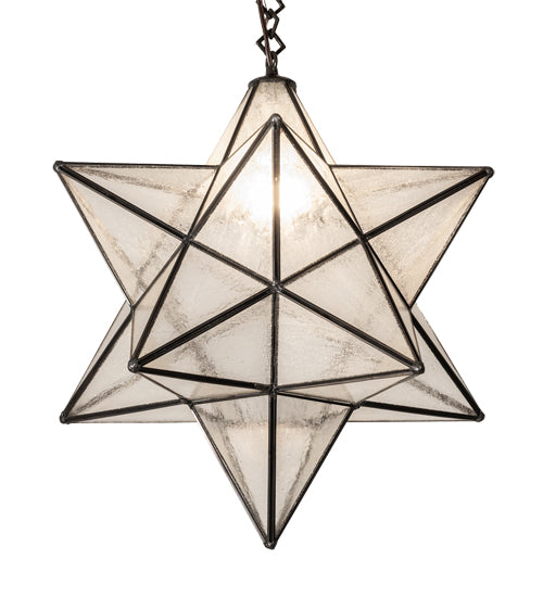 36" Wide Moravian Star 5 Light Cascading Pendant