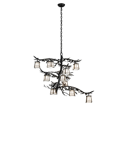 39" Wide Pine Branch Valley View 10 Light Chandelier