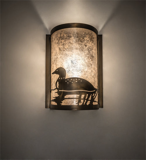 8" Wide Loon Left Wall Sconce