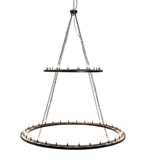 84" Wide Loxley 48 Light Two Tier Chandelier