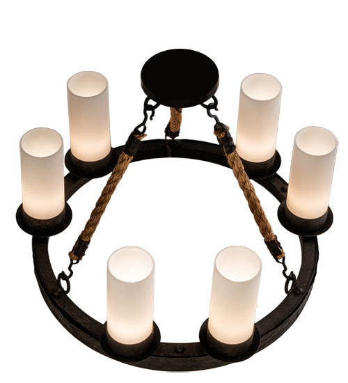 16" Wide Costello Ring 6 Light Chandelier