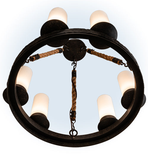 16" Wide Costello Ring 6 Light Chandelier