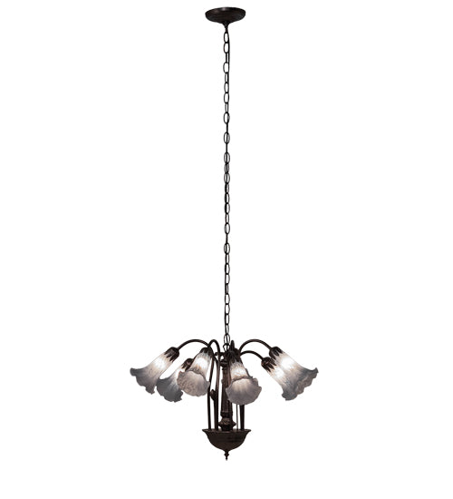 26" Wide Tiffany Pond Lily 7 Light Chandelier