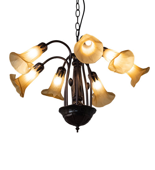 26" Wide Tiffany Pond Lily 7 Light Chandelier