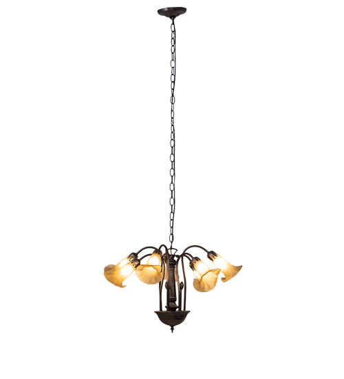 26" Wide Tiffany Pond Lily 7 Light Chandelier