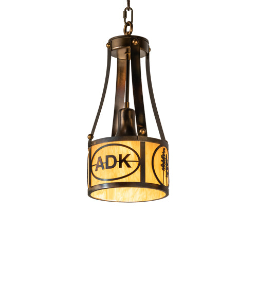 8" Wide Personalized Adirondack Bank Pendant