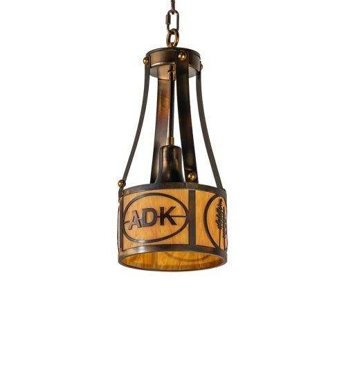 8" Wide Personalized Adirondack Bank Pendant