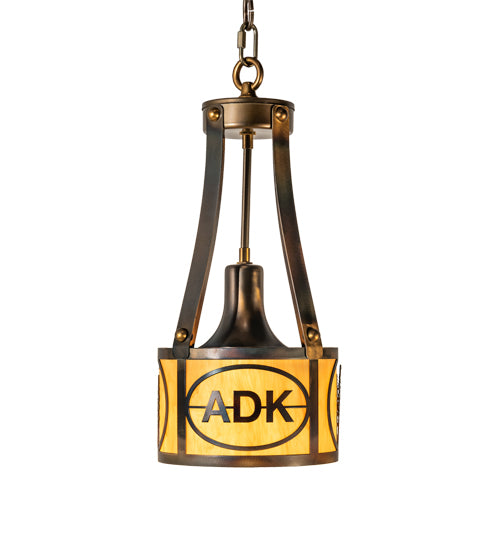 8" Wide Personalized Adirondack Bank Pendant