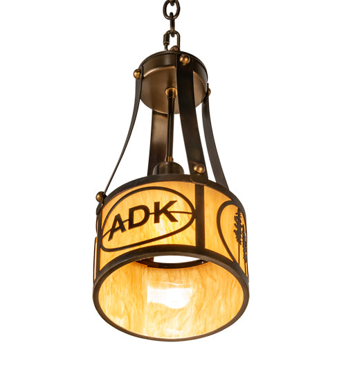 8" Wide Personalized Adirondack Bank Pendant