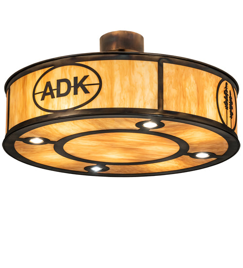 36.5" Wide Personalized Adirondack Bank Pendant