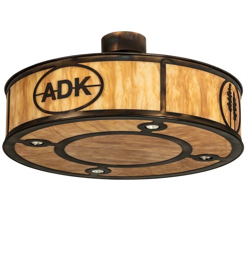 36.5" Wide Personalized Adirondack Bank Pendant