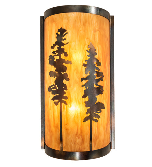 9" Wide Tall Pines Wall Sconce