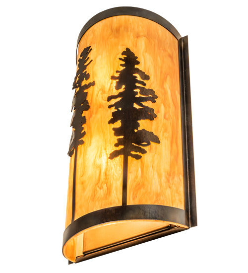 9" Wide Tall Pines Wall Sconce