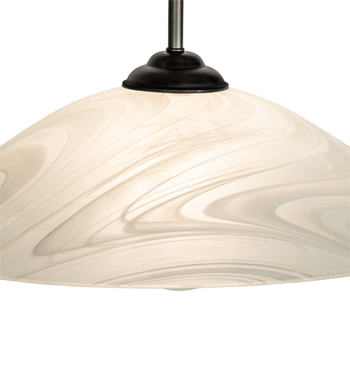 20" Wide Metro Blanco Swirl Pendant