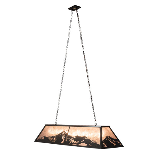 61" Long Mountain Range Oblong Pendant