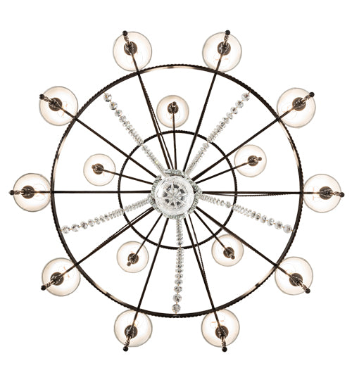 48" Wide Amaury 15 Light Two Tier Chandelier