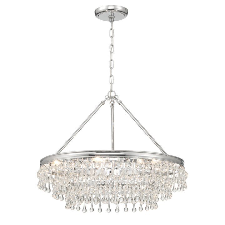 Calypso 6 Light Matte Black Chandelier