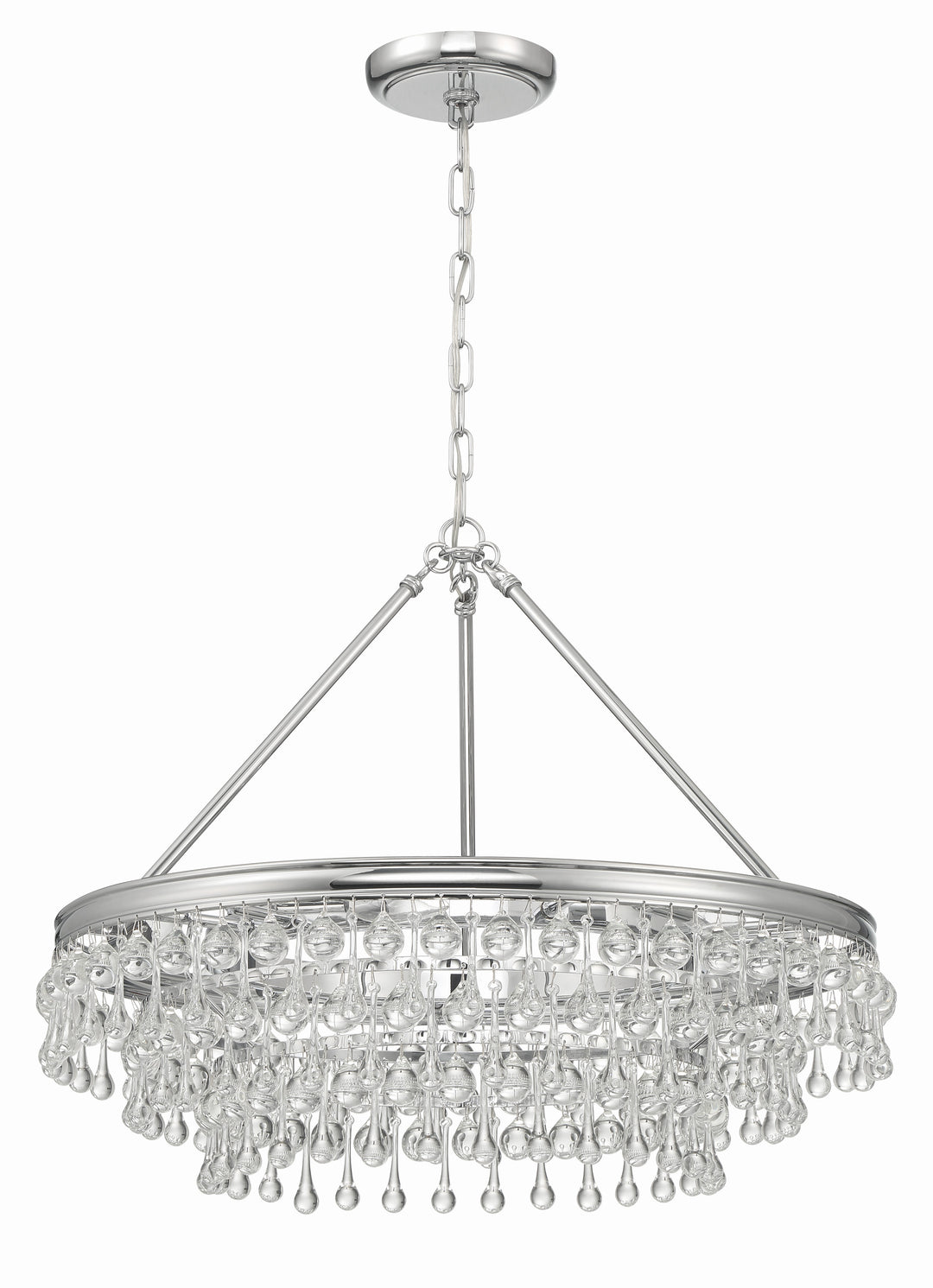 Crystorama Calypso 6 Light Matte Black Chandelier