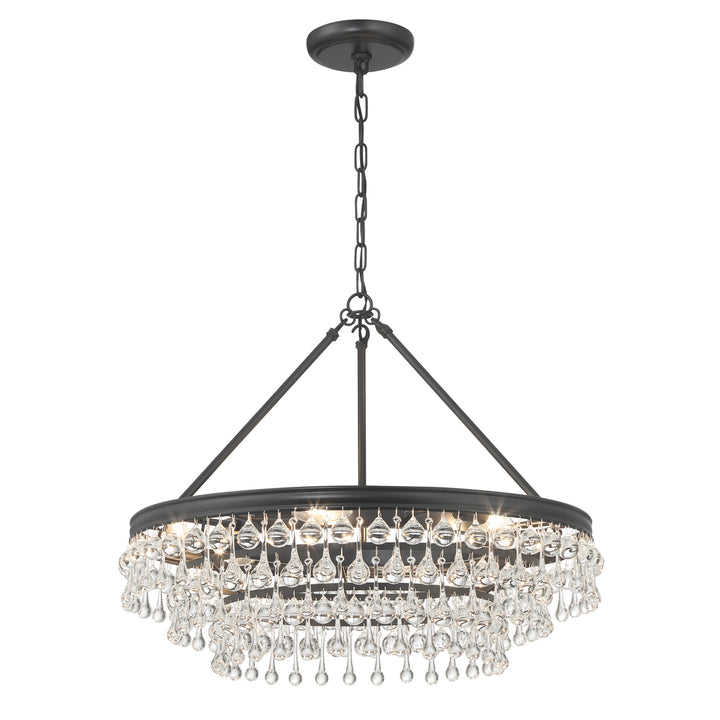 Calypso 6 Light Matte Black Chandelier