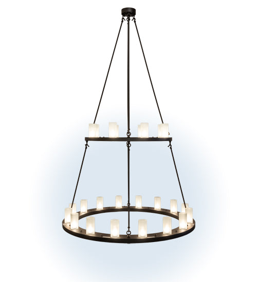 54" Wide Loxley 24 Light Two Tier Chandelier